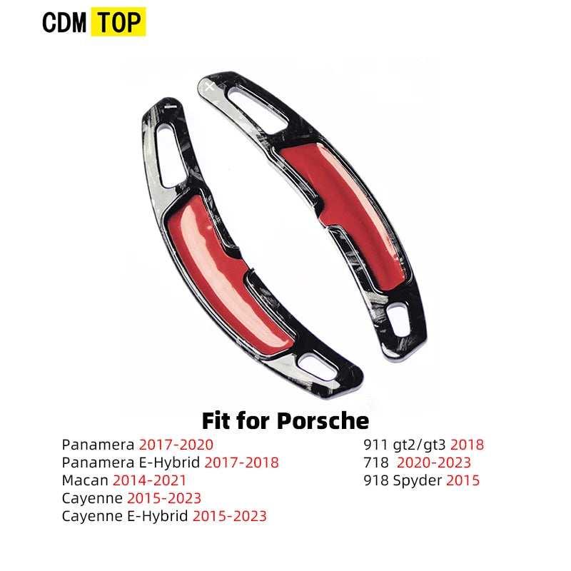 Car Steering Wheel Shift Paddle for Porsche Macan Panamera Cayenne Carrera 911 718 991 Spyder 918 Cayman Gear Extend Shifters