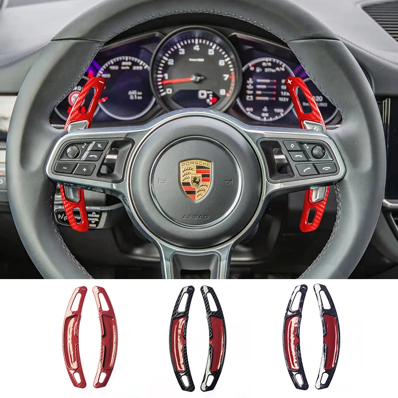 Car Steering Wheel Shift Paddle for Porsche Macan Panamera Cayenne Carrera 911 718 991 Spyder 918 Cayman Gear Extend Shifters