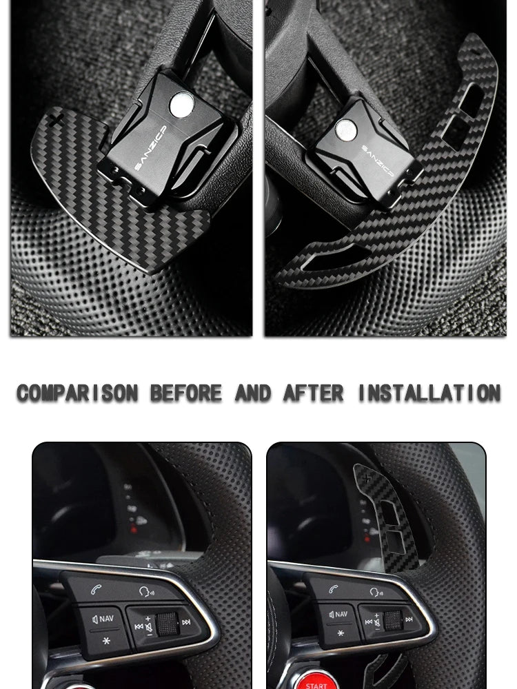 Carbon fiber magnetic shift paddles suitable for Audi R8 Steering wheel TT TTRS
