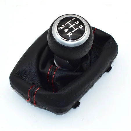 Fit For Audi A4 B6 B7 2000-2008 Manual 5 6 Speed Car Gear Shift Shifter Knob Lever Handle Head With Leather Dust-Proof Cover