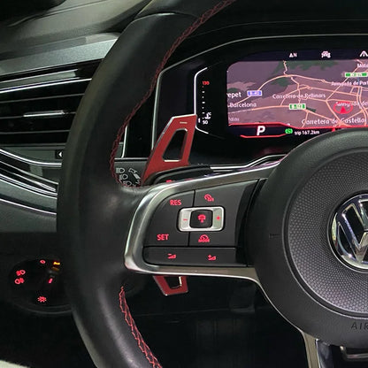 Car Steering Wheel Paddle Shift Extend Shifter Sticker For VW Golf 7 GTI MK7 GTE GTD RLINE Volkswage POLO Scirocco Sagitar GLI