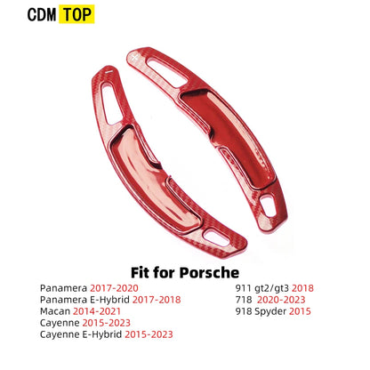 Car Steering Wheel Shift Paddle for Porsche Macan Panamera Cayenne Carrera 911 718 991 Spyder 918 Cayman Gear Extend Shifters
