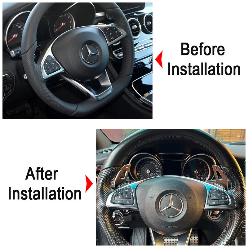 Car Steering Wheel Paddle Shifter Gear Shift Extension For Mercedes-Benz A C Class W177 sedan V177 A180 A180d A200 A250 W205