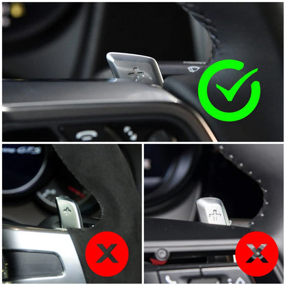 Car Steering Wheel Shift Paddle for Porsche Macan Panamera Cayenne Carrera 911 718 991 Spyder 918 Cayman Gear Extend Shifters