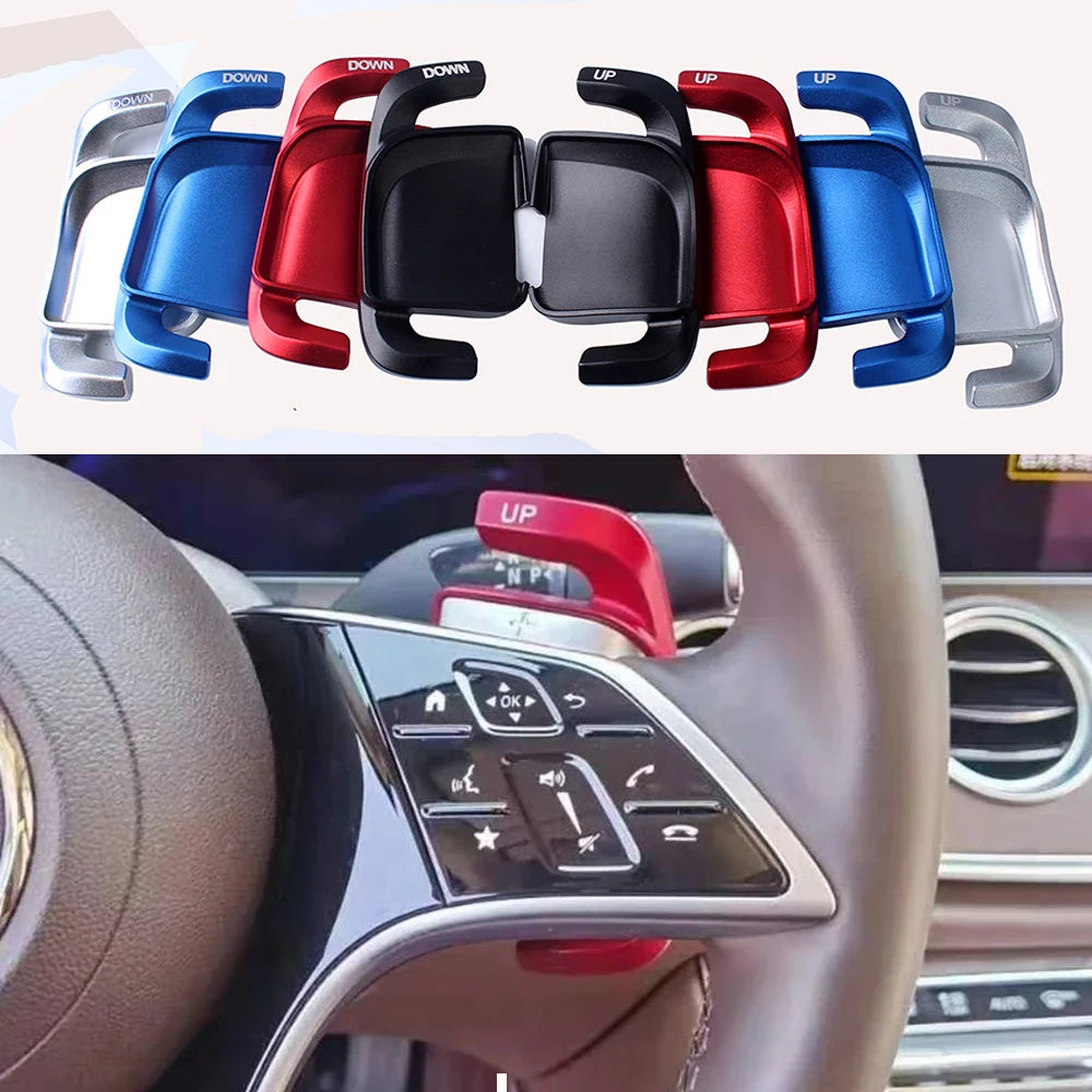 Paddle Shift For Mercedes-Benz C/E/S-Class W206 S206 X206 W213 S213 C238 A238 W223 Steering Wheel Paddle DSG Shifter Stickers