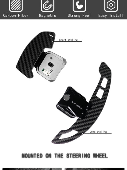 Carbon fiber magnetic shift paddles suitable for Audi R8 Steering wheel TT TTRS