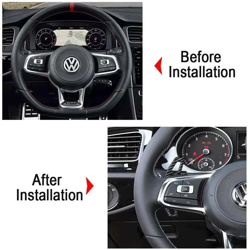 Car Steering Wheel Shift Paddle Shifter For Volkswagen VW GOLF GTI R GTD GTE MK7 7 POLO GTI Scirocco Tiguan Rline PASSAT T-ROC