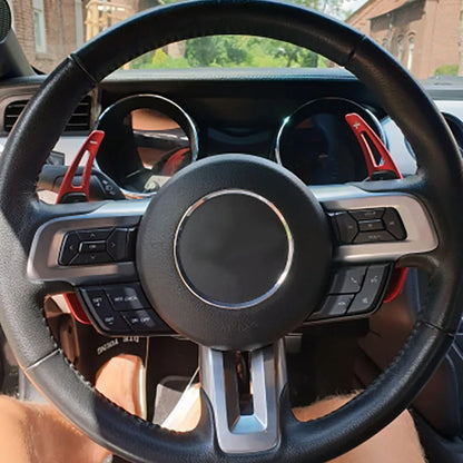For Ford Mustang 2015 2016 2017 2018 2019 Aluminum /carbon fiber Steering Wheel Shift Paddles Extension Shifters Gear kit