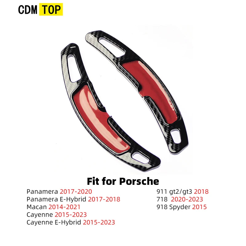Car Steering Wheel Shift Paddle for Porsche Macan Panamera Cayenne Carrera 911 718 991 Spyder 918 Cayman Gear Extend Shifters