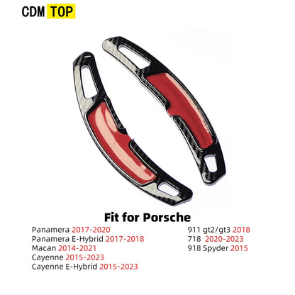 Car Steering Wheel Shift Paddle for Porsche Macan Panamera Cayenne Carrera 911 718 991 Spyder 918 Cayman Gear Extend Shifters