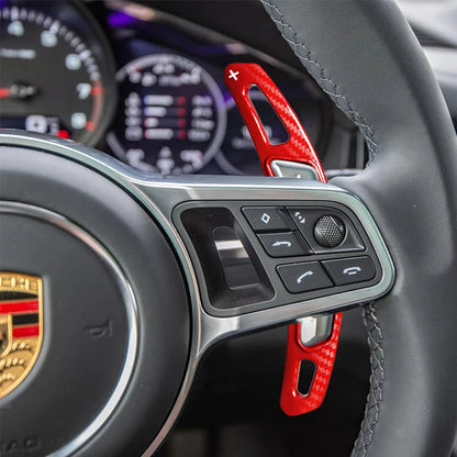 Car Steering Wheel Shift Paddle for Porsche Macan Panamera Cayenne Carrera 911 718 991 Spyder 918 Cayman Gear Extend Shifters